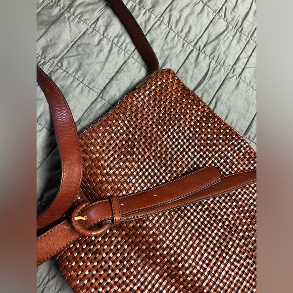 Americana by Sharif — Woven Leather Crossbody Bag - Picture 2 of 8
